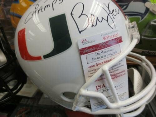 Univerzitet Bernie Kosar u Majamiju potpisao repliku kacige u punoj veličini JSA NFL kacige sa COA autogramom