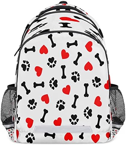 CFPolari za plijeće za pse za pse s crvenim srčanim učenicima sa školskim rukpakom za prijenosnog pretinca