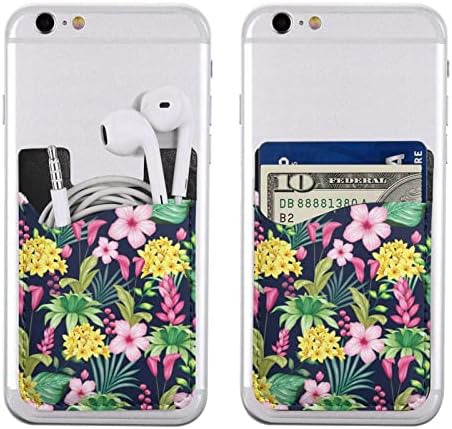 Havajski šareni cvjetni telefon za cvijeće PU kožna kreditna kartica ID kućišta 3M ljepljivi rukavi za sve