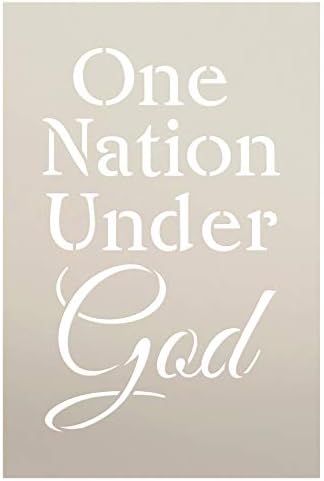 Jedna nacija pod Bogom šablonom od Studior12 | Patriotska riječ umjetnost - obrasci za višekratnu upotrebu