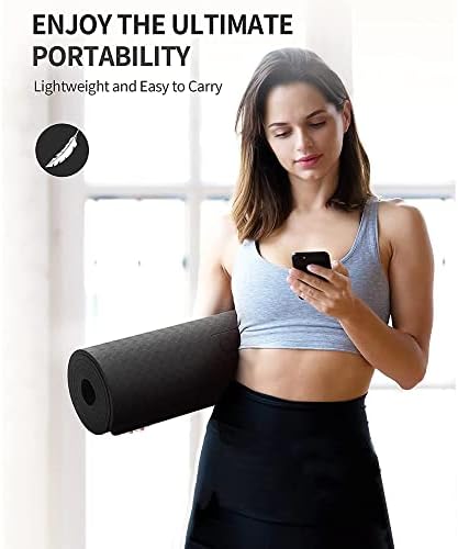 Yfbhwyf Yoga Mat-Premium 2mm Print reverzibilna ekstra debela neklizajuća Vježba & fitnes prostirka za sve