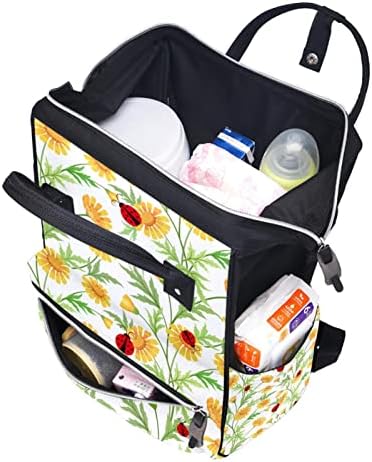 Guerotkr Travel Backpack, Bag za peleni, Backpack Pelenerine, Proljetni žuti cvjetni cvijet