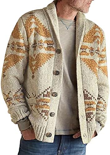 Klintža za muške kardigan džemper jakna modna rever sa slobodnim plusom plus kabel sa zatvaračem na pleteni kaput Henley džemper