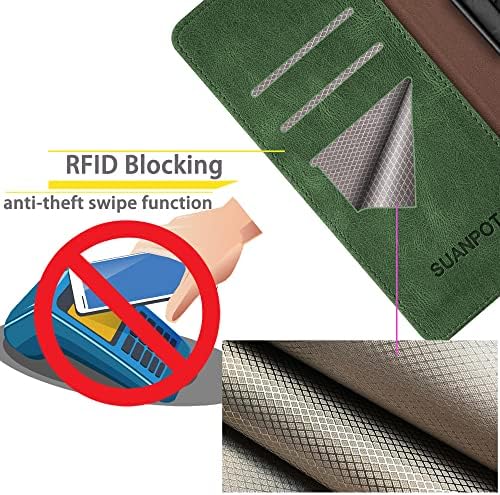 SUANPOT za iPhone 11 6.1 inch kožna torbica za novčanik sa RFID blokiranim držačem kreditne kartice, Flip