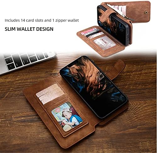 AdirMi futrola za iPhone 13 Mini / 13 / 13 Pro / 13 Pro Max, 2 u 1 odvojiva torbica za novčanik sa magnetnim