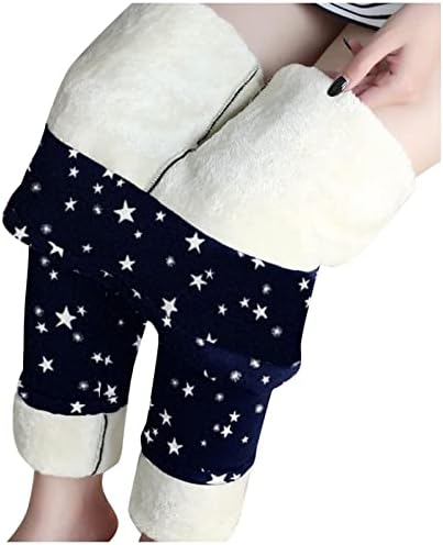 Fleece obloge za žene zvjezdane nebeske salonske hlače sa visokim strukom ultra meke vrhunske tople elastične
