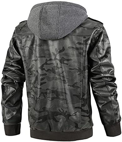 XXBR PU kožne jakne za muške, zimski kamp motorni biciklistički kaput za motocikl zipper s kaputama s kapuljačom