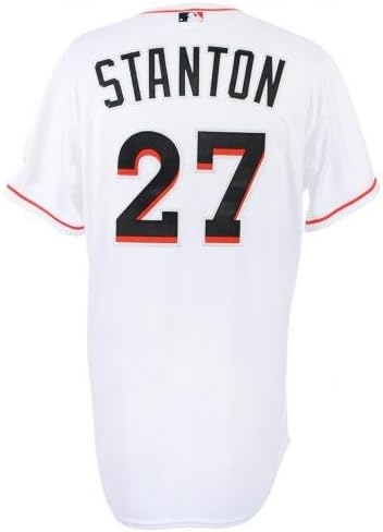 2015 Giancarlo Stanton Miami Marlins Igra Polovna kućna dresa Mears A10 Coa Yankees - MLB igra polovne dresove