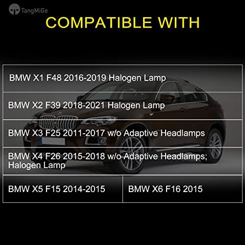 TangMiGe svjetla za maglu kompatibilna sa BMW X1 X2 X3 X4 , X5 X6 F15 F16, 2011-2021, 1 par, dimno sočivo