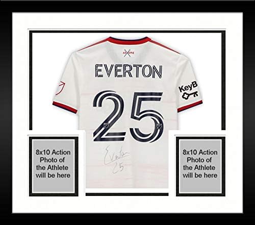 Uokvirena Everton Luiz Real Salt Lake Goografied Match-a koristio je 25 bijeli dres iz sezone 2020 mls -