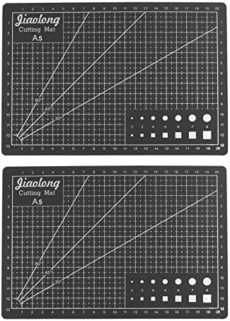 Harfington 2pcs A5 samo-izlječenje MAT 9 X6 ploča za rezanje za diiy umjetno radno šivanje rezanje, crno