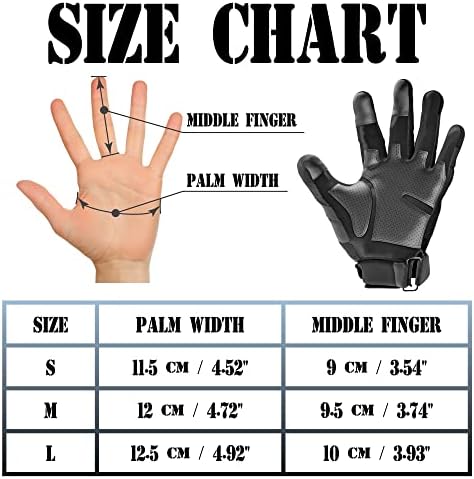 Ubrave US Size taktičke rukavice za muškarce i žene [Responsive Touch] sposobne za tešku apsorpciju udara,