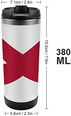 Alabama State Flag Travel Klica za kavu sa izoliranim čašama za izolirane od nehrđajućeg čelika dvostruka