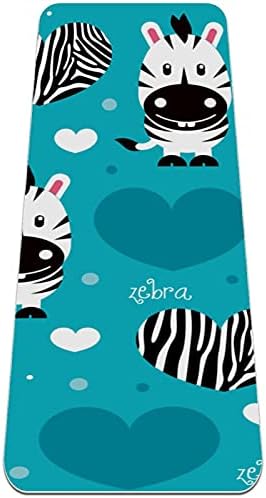 Siebzeh Zebra i srce Premium Thick Yoga Mat Eco Friendly Rubber Health & amp; fitnes Non Slip Mat za sve