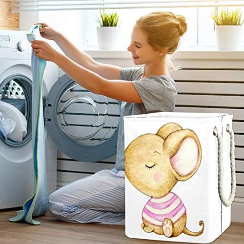 NDKMEHFOJ Baby Mouse korpe za veš za veš vodootporni sortir za prljavu odeću sklopiva meka ručka šarena