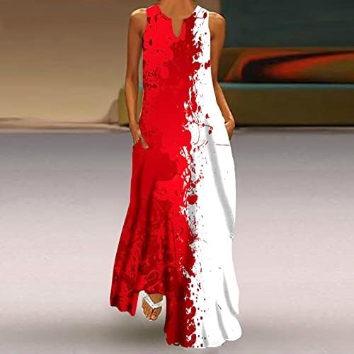 Ljetne haljine za žene 2023, ženska casual slobodna maxi sandress duge haljine ljetna plaža bez rukava sa