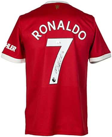 Cristiano Ronaldo potpisao je crveni manchester nogometni dres bas loa