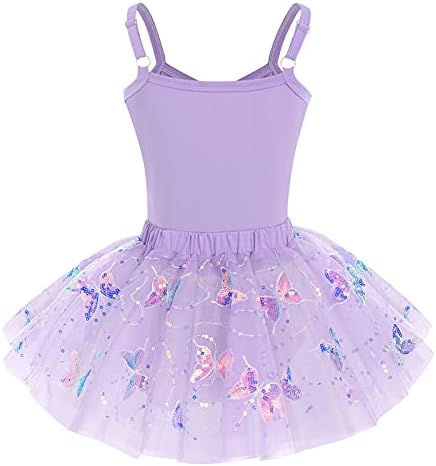 ODASDO baletni triko sa Tutu suknjom za djevojčice plesna gimnastika bodi od Kamizola svjetlucavi leptir