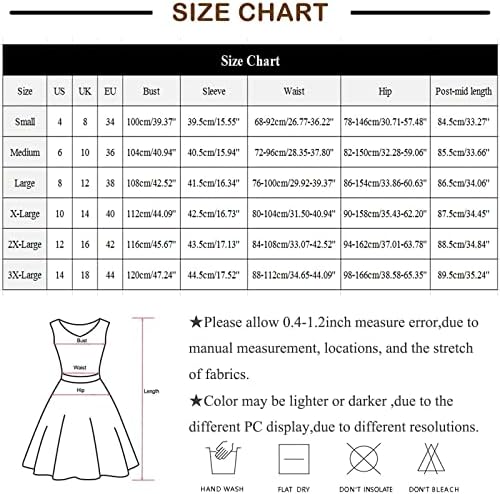 NOKMOPO Formal & nbsp;haljina ženski V-izrez labavi rukav elastični struk štampana haljina Mini haljina olovka