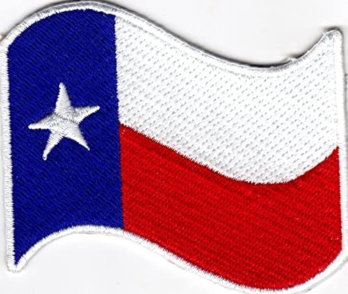 Texas državna zastava mahanje željezom na stabljiku patch usamljenog zvijezde