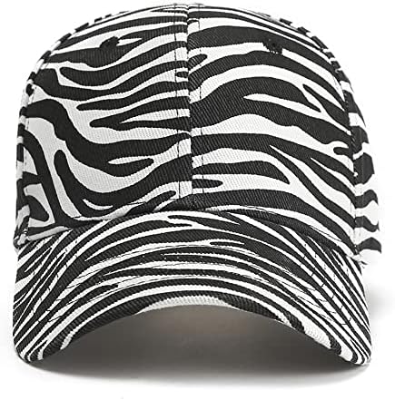 ValicLud krava-pruga bejzbol kapa zebra otisak vrhova kapa pamučna posteljina vrhunska šešir na otvorenom za žene za žene bijele