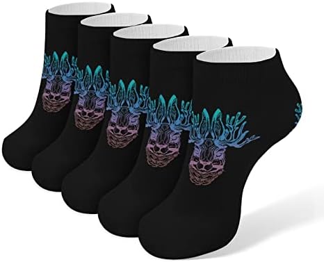 Čarobni zečji 5 parova smiješni trčanje čarape za gležnjeve Atletic Ne-Prikaži čarape za jastuke za muškarce