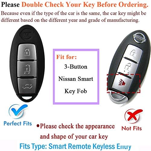 Sanrily poklopac ključa sa 3 dugmeta za Nissan Teana Qashqai X-Trail Sylphy Tiida držač daljinskog privjeska za ključeve bez ključa TPU zaštitni slučaj ključa plava