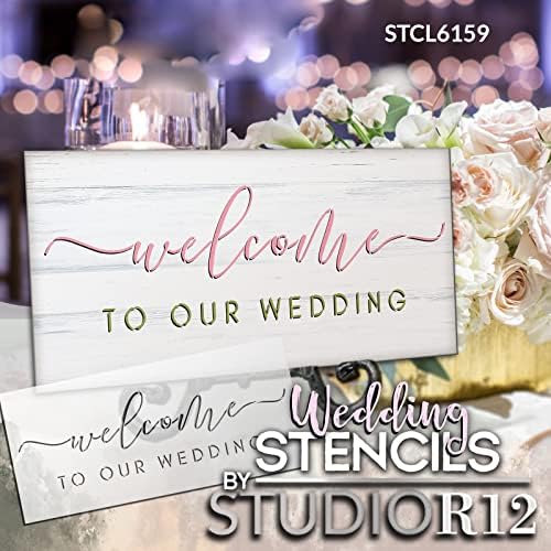 Dobrodošli u naš vjenčani šablon od Studior12 | Craft DIY Vjenčanje i ljubav Početna Dekor | Znak za farbanje