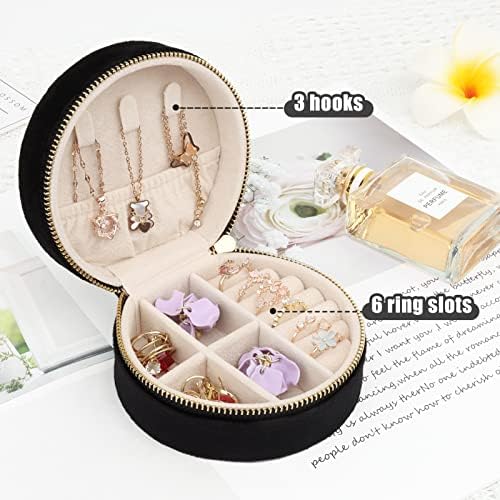 Dizajn Putowory Box - Velvet Mini nakit Organizator, mali nakit za djevojke Žene, Kutija za odlaganje nakita