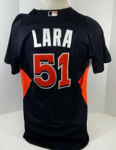 2012-13 Miami Marlins Erick Lara 51 Igra Rabljeni Black Jersey St BP 44 DP18421 - Igra Polovni MLB dresovi