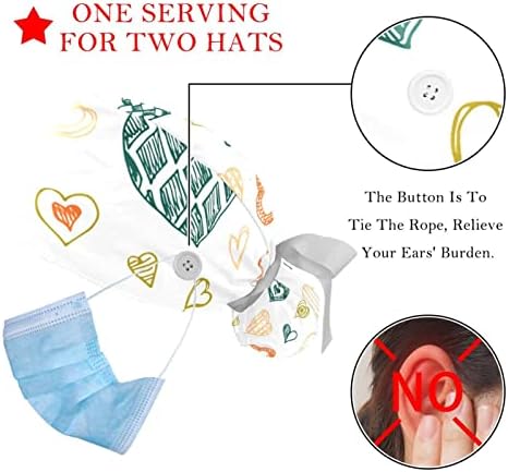 2 Pakirajte radne kape sa duksevanjem za žene, ručno izvučene bajke Elementi za tale Ponytail torbica šeširi