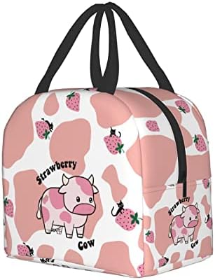 Izolovana torba za ručak Kawaii Hot Pink kutija za ručak za višekratnu upotrebu vodootporne nepropusne slatke