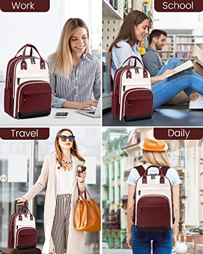 LOVEVOOK laptop ruksak za žene, odgovara 17-inčnoj torbi za Laptop, modna putna Radna torba protiv krađe