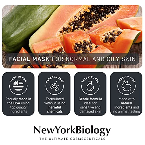New York Biology Enzyme maska za lice 6 oz - hidratantna i hidratantna maska za lice za akne, pore i Clear