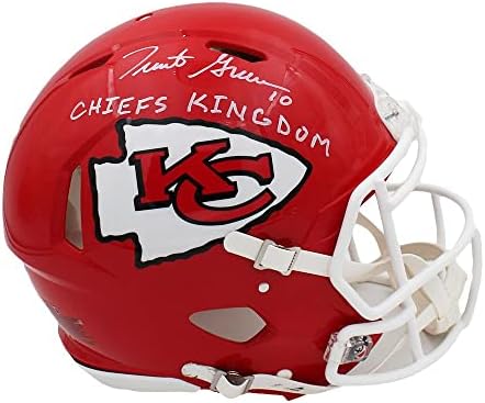 Trent Green potpisao Kansas City Chiefs Speed autentičnu NFL kacigu sa Chiefs Kingdom - potpisanim NFL kacigama