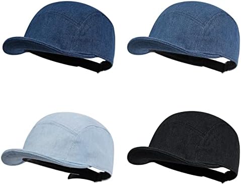 Clakllie Soft Short Brim bejzbol kapa traper kamionska šešir niski profil tata šešira 5 ploča ravni račun
