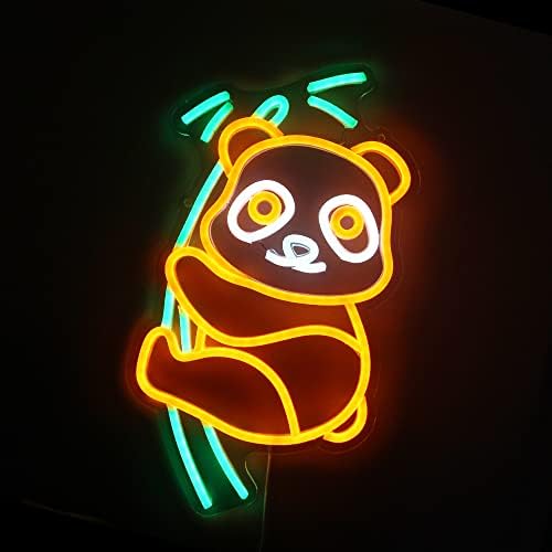 Potpišite simpatični medvjed Neon Sign za zidnu dekor Mačka LED svijetli za spavaću sobu životinja šarena