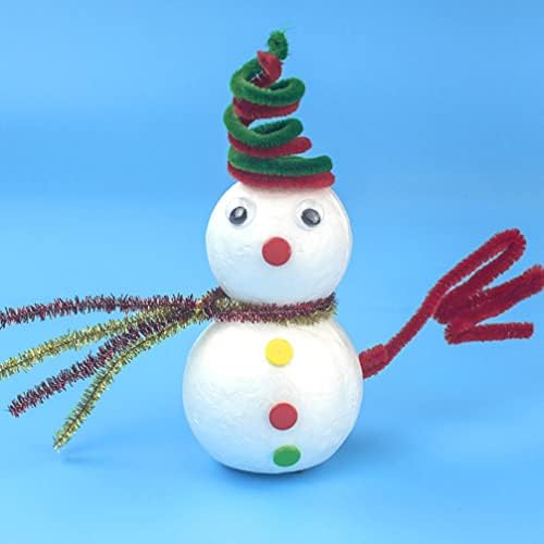 Toyvian 6pcs Christmall Snowman Craft Bijeli prazan snjegović lutka polistiren pljusak za pjenu DIY materijali