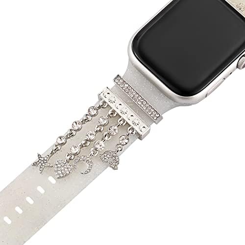 Lewungiu Tassel prsten ukrasne petlje kompatibilne sa Apple Watch-om 38/40/45/42/48/45 / 49mm silikonske