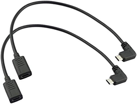 Seadream ugao USB-C kabl, 2pack 1 stopa uglovan USB3.1 USB-C tip C muški do ženskog produženog kabela za