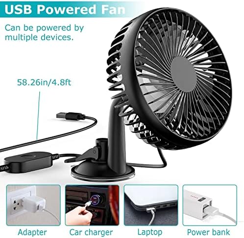 Ventilator za hlađenje automobila Rotatable Fan Mini USB ventilatore za ventilator za vozila ventilator