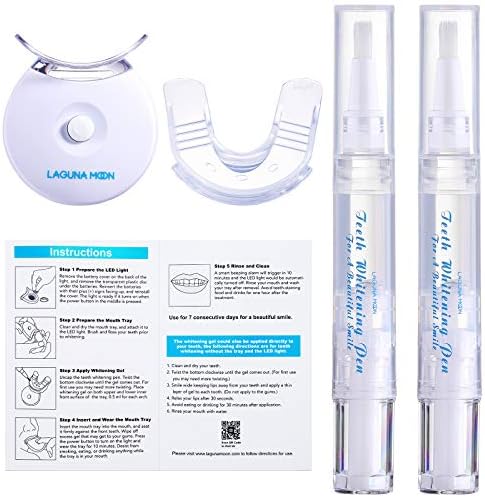 Lagunamoon Kit za izbjeljivanje zuba, gel za izbjeljivanje zuba sa LED svjetlom