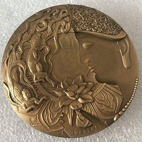 大 铜章 收藏者 协会 Kina 60mm mesingani budizam Medalja Kina Hiljadu rukom Guanyin Bodhisattva medalja
