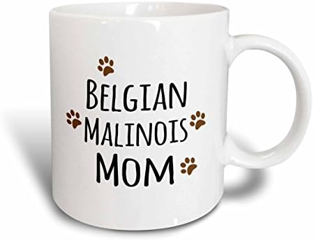 3drose belgijski Malinois pas mama-psić po rasi-smeđe blatnjave šape -. - Mugs.