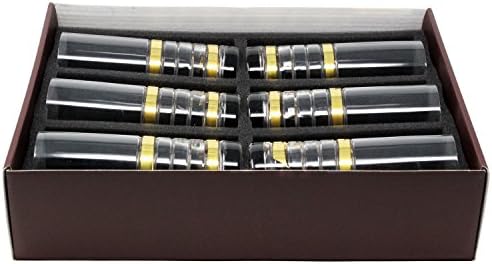 Glazze Crystal Appalachia set od 6 ručno izrađenih highball naočala sa realnim zlatnim široko obređenim detaljima, jedinstvenim luksuznim poklonom za muškarce i žene, visok 6 , 13 oz