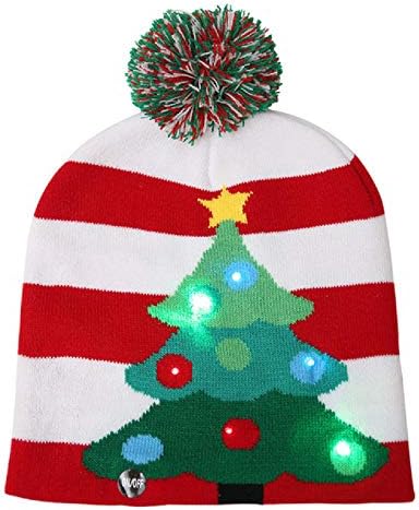 Thtnjy LED božićni šešir muškarci za žene toplo pleteni zimski šešir svijetli pleteni kapu za djecu Novogodišnje