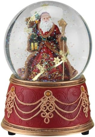 Roman Santa sa snježnim pahuljima Muzikalno vam želimo sretan Božić 100 mm snežni globus