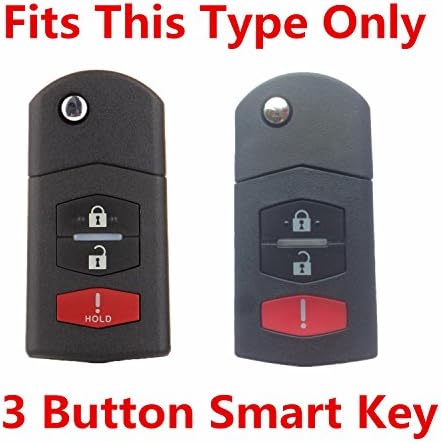 Rpkey Silikonski ključ bez ključa za daljinsko upravljanje privezak za ključeve zaštitni poklopac poklopca za mazdu 2 3 5 6 CX-5 CX-7 CX-9 RX-8 MX-5 Miata BGBX1T478SKE125-01 662F-SKE12501 SKE12501 KPU41788