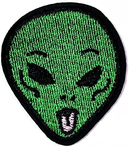 Kleenplus 3kom. Mini Green Alien Patch Alien Cartoon Stickers Crafts Arts Sewing Repair vezeno gvožđe na