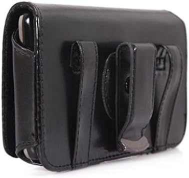 Crna kožna futrola Bočna poklopac torbica za okretni remen za okretne remene sa petlji za verizon Motorola